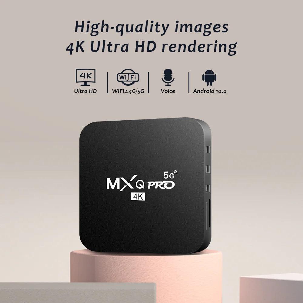 Novo Smart TV Box MXQ-PRO 4K HD Android 10.0 Smart TV Box 2.4/5G Dual-WIFI 3D Video Media Player Home Theater TV Set-top Box