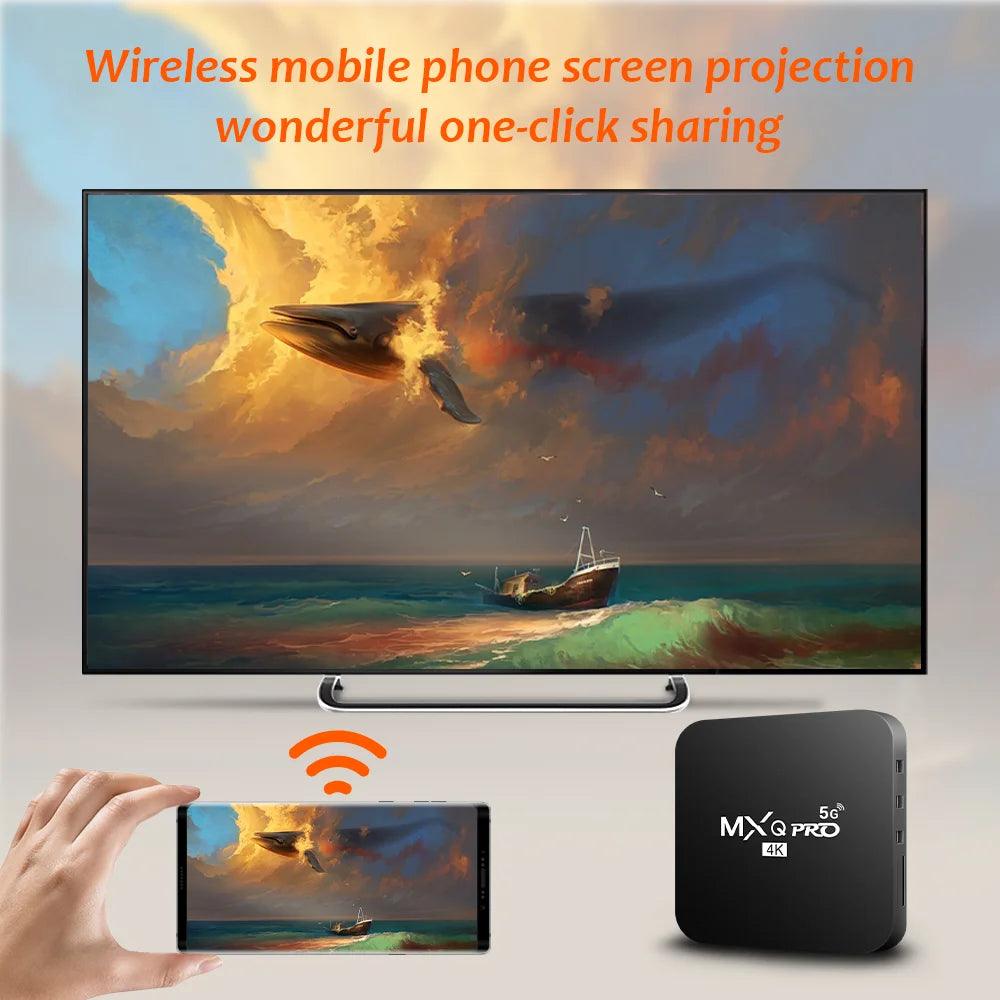 Novo Smart TV Box MXQ-PRO 4K HD Android 10.0 Smart TV Box 2.4/5G Dual-WIFI 3D Video Media Player Home Theater TV Set-top Box