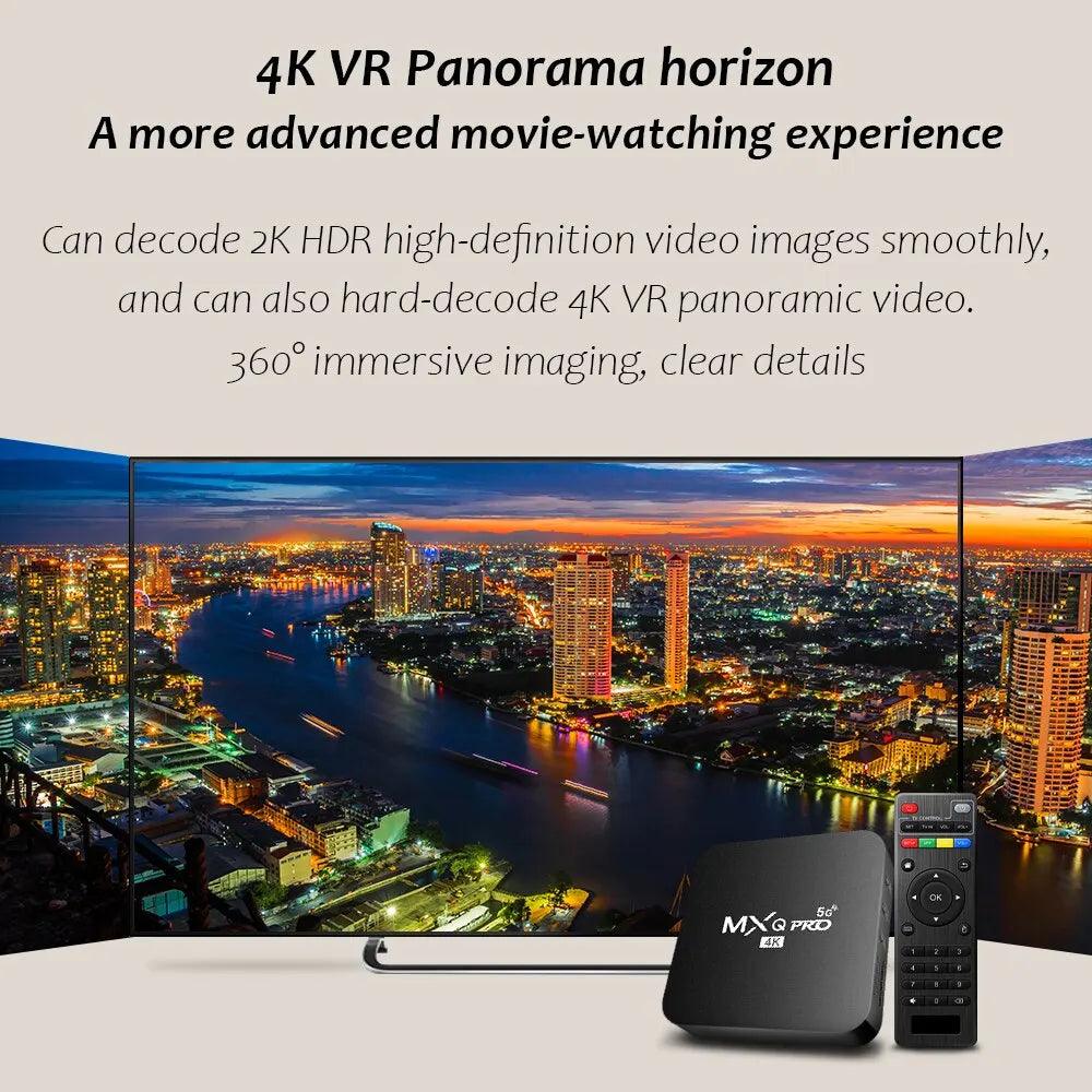 Novo Smart TV Box MXQ-PRO 4K HD Android 10.0 Smart TV Box 2.4/5G Dual-WIFI 3D Video Media Player Home Theater TV Set-top Box