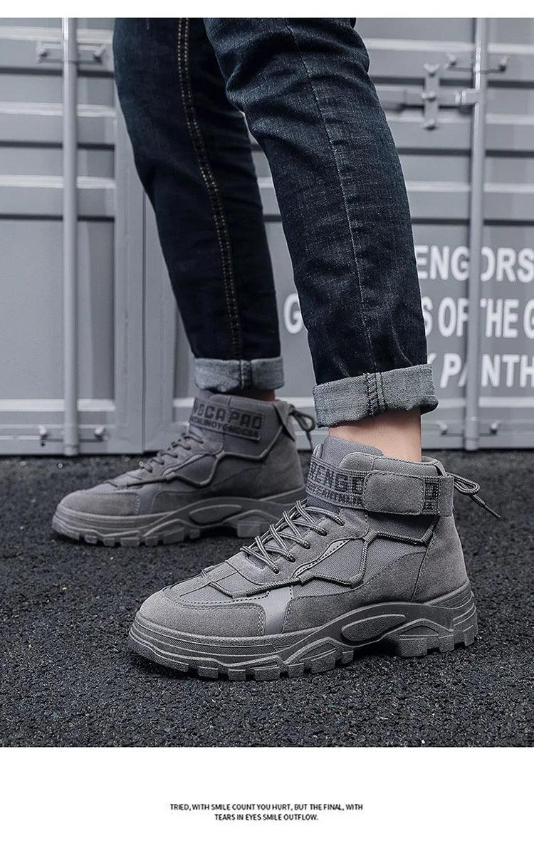 2024 Men Boots Tactical Military Combat Boots Men Ankle Boots  Outdoor Hiking Shoes Light Non-slip Men Desert Botas Working Shoe