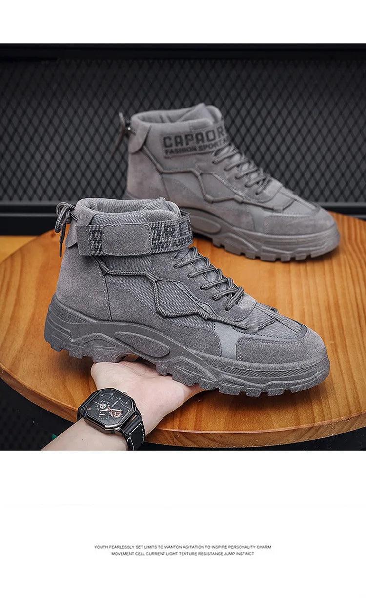 2024 Men Boots Tactical Military Combat Boots Men Ankle Boots  Outdoor Hiking Shoes Light Non-slip Men Desert Botas Working Shoe