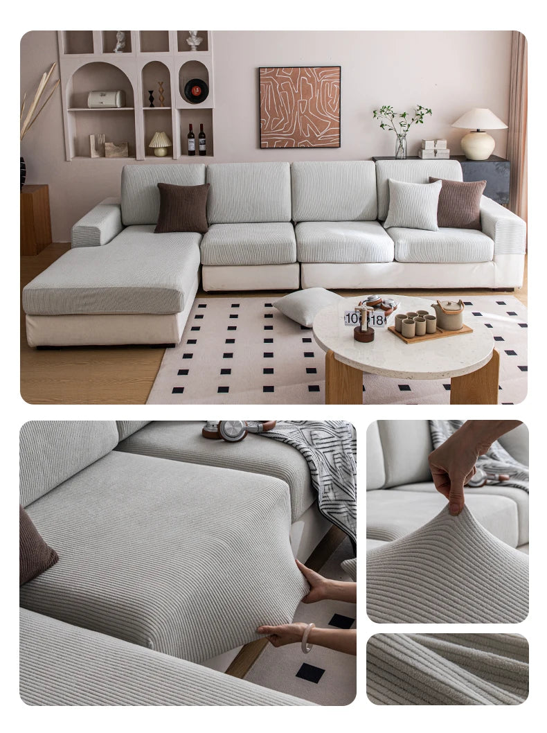 Elastic Sofa Cover Luxury Adjustable Elastic Couch Cover for Living Room Sofa Seat Cover 1 2 3 4 seat l shaped full set