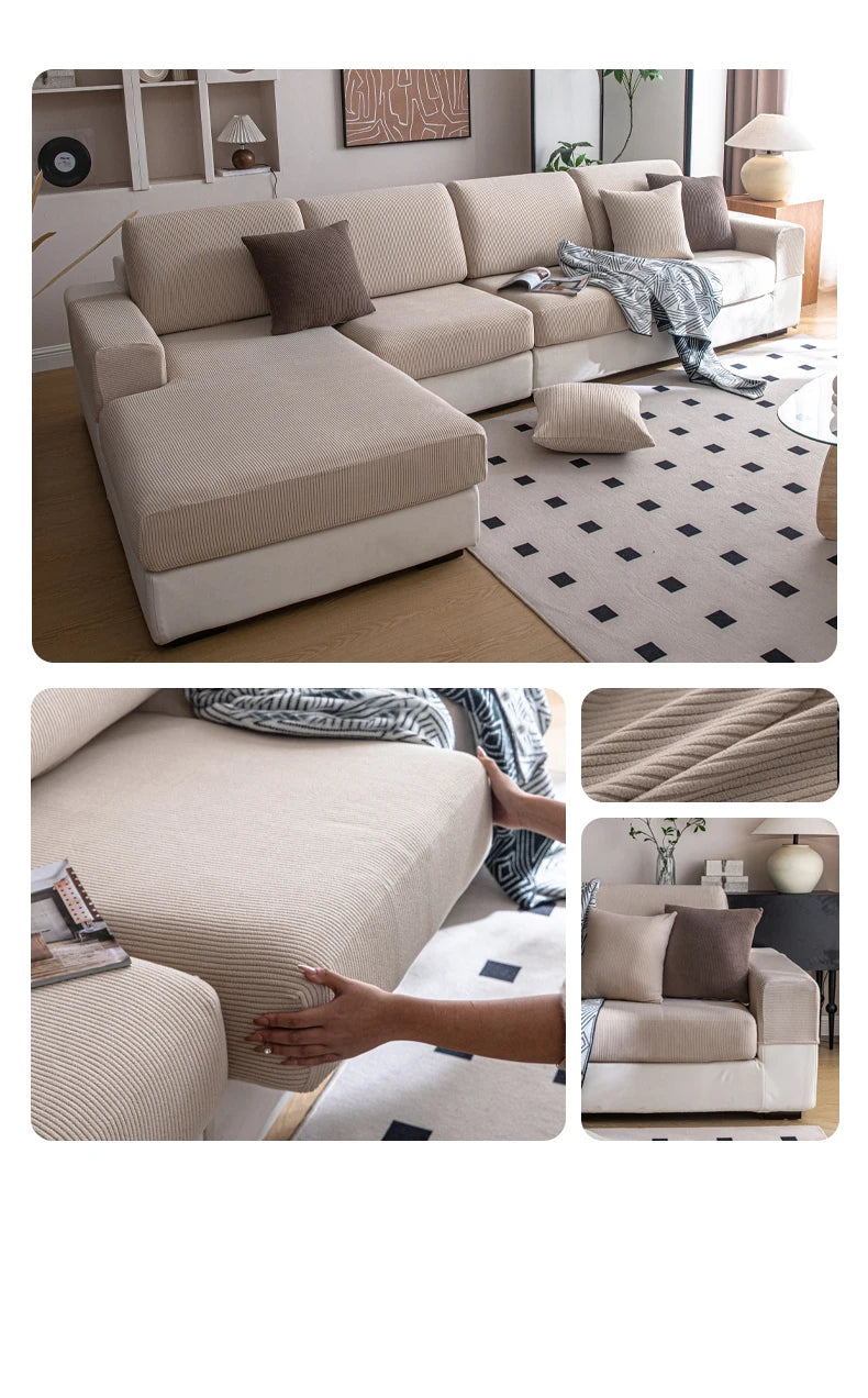 Elastic Sofa Cover Luxury Adjustable Elastic Couch Cover for Living Room Sofa Seat Cover 1 2 3 4 seat l shaped full set