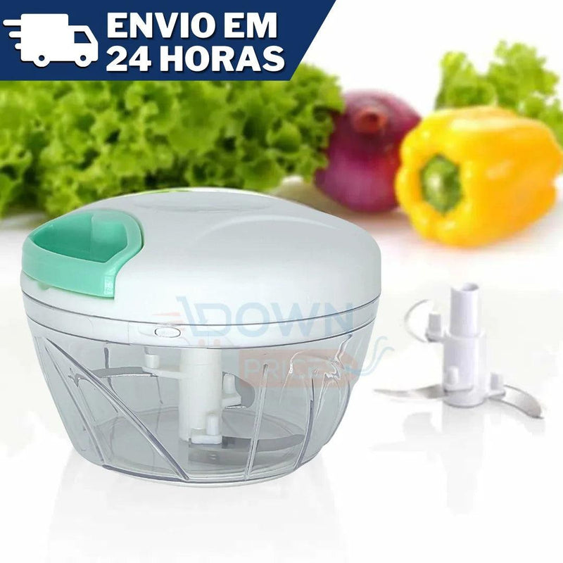 Mini Triturador de Alimentos Manual de 3 Lâminas