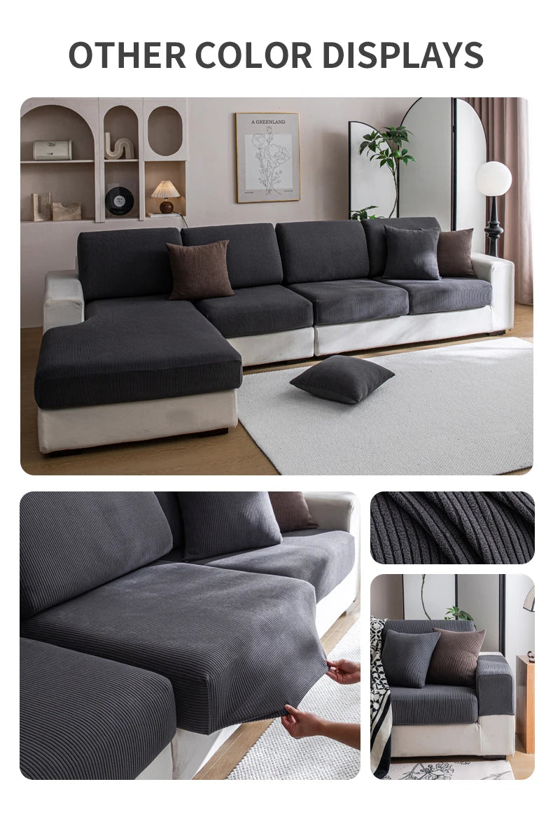 Elastic Sofa Cover Luxury Adjustable Elastic Couch Cover for Living Room Sofa Seat Cover 1 2 3 4 seat l shaped full set