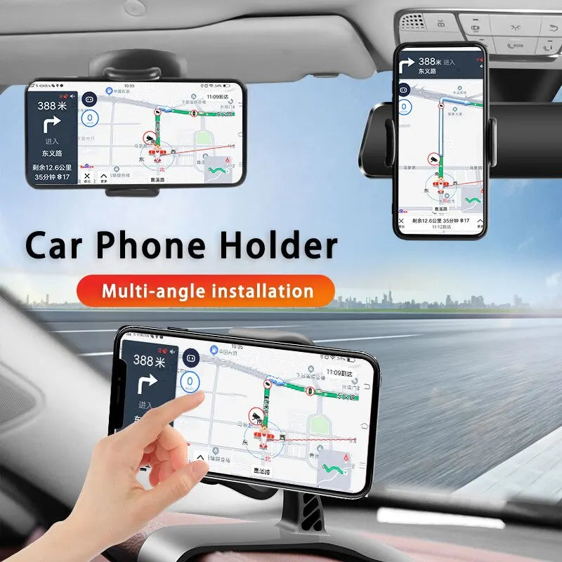 Car Phone HolderEasy Clip Mount Stand Panel Multi Functional Universal Dashboard GPS Navigation Bracket Holder