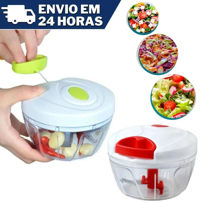 Mini Triturador de Alimentos Manual de 3 Lâminas