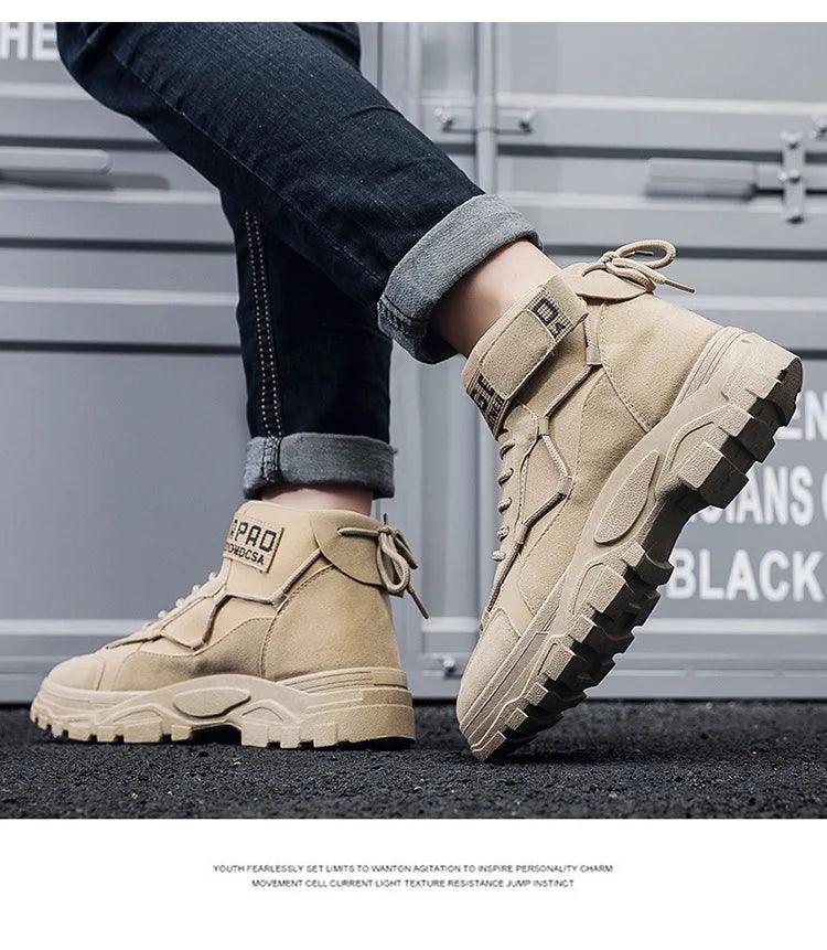 2024 Men Boots Tactical Military Combat Boots Men Ankle Boots  Outdoor Hiking Shoes Light Non-slip Men Desert Botas Working Shoe