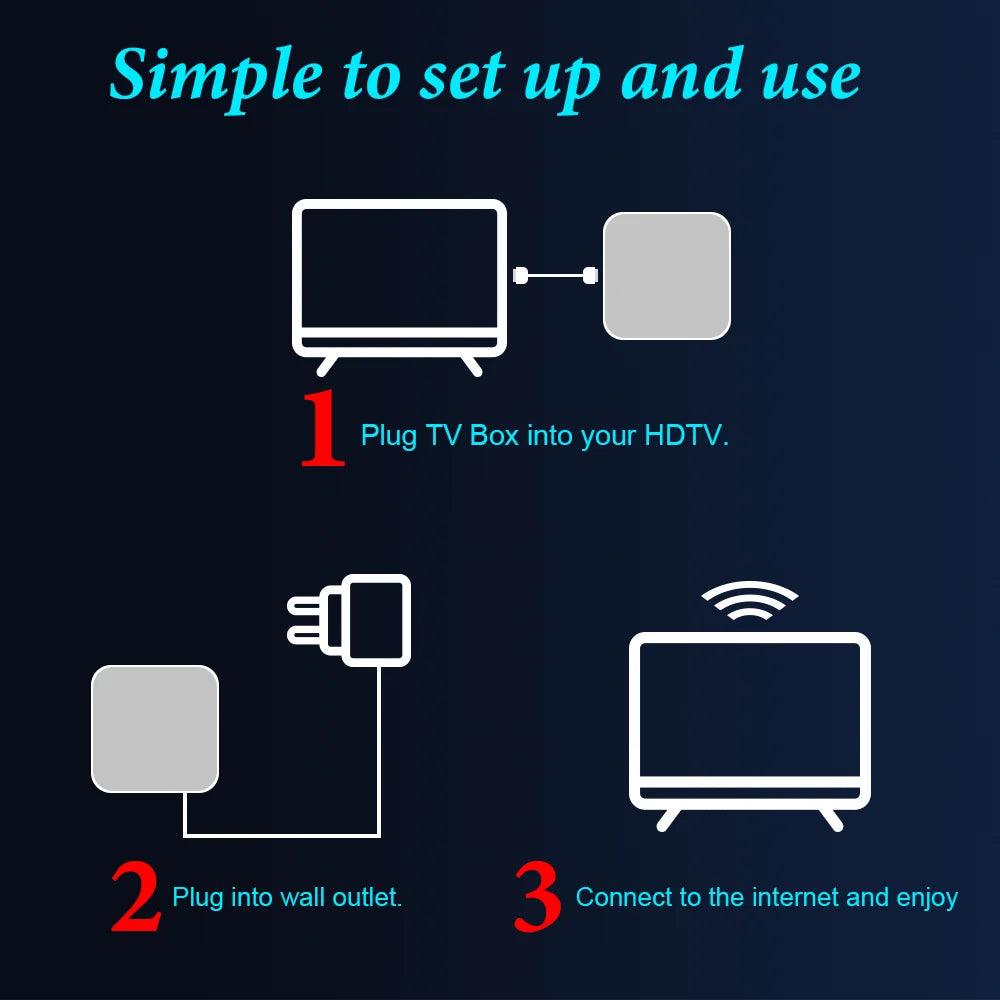 Novo Smart TV Box MXQ-PRO 4K HD Android 10.0 Smart TV Box 2.4/5G Dual-WIFI 3D Video Media Player Home Theater TV Set-top Box